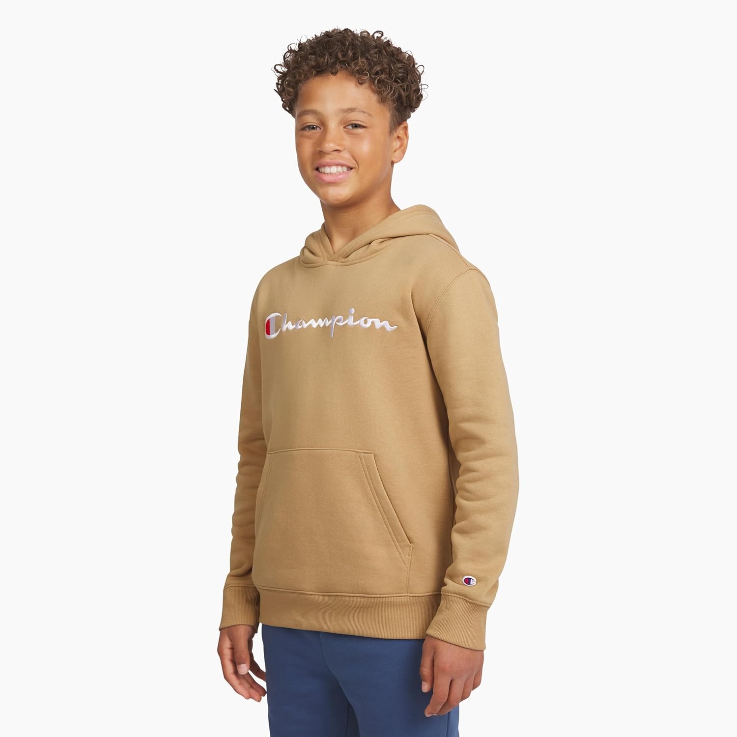 imageChampion Boys Boys Hoodie for Kids Sweatshirt Fleece Youth Pullover With HoodKhaki