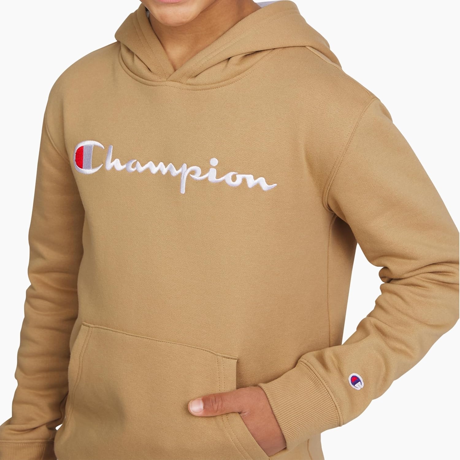 imageChampion Boys Boys Hoodie for Kids Sweatshirt Fleece Youth Pullover With HoodKhaki