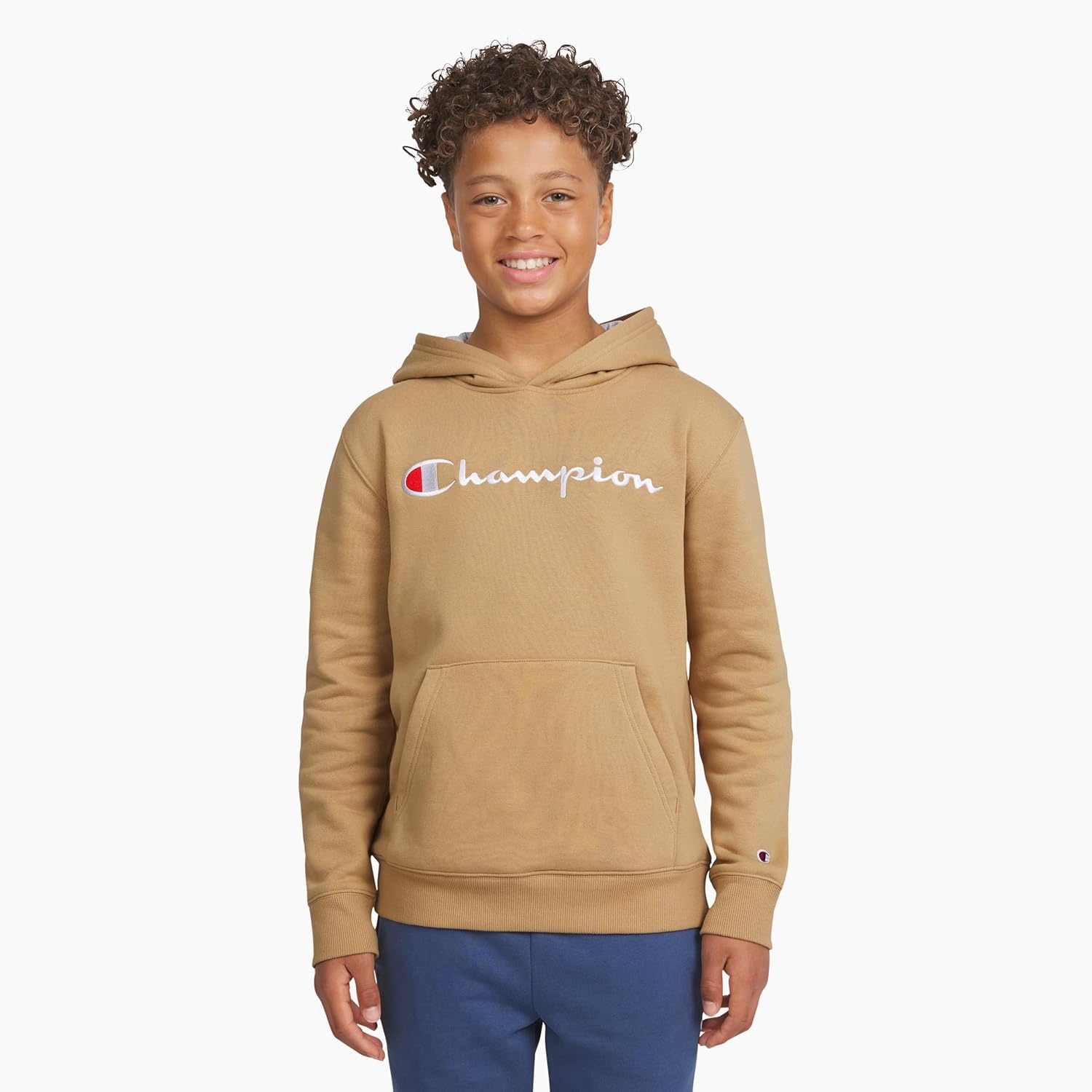 imageChampion Boys Boys Hoodie for Kids Sweatshirt Fleece Youth Pullover With HoodKhaki