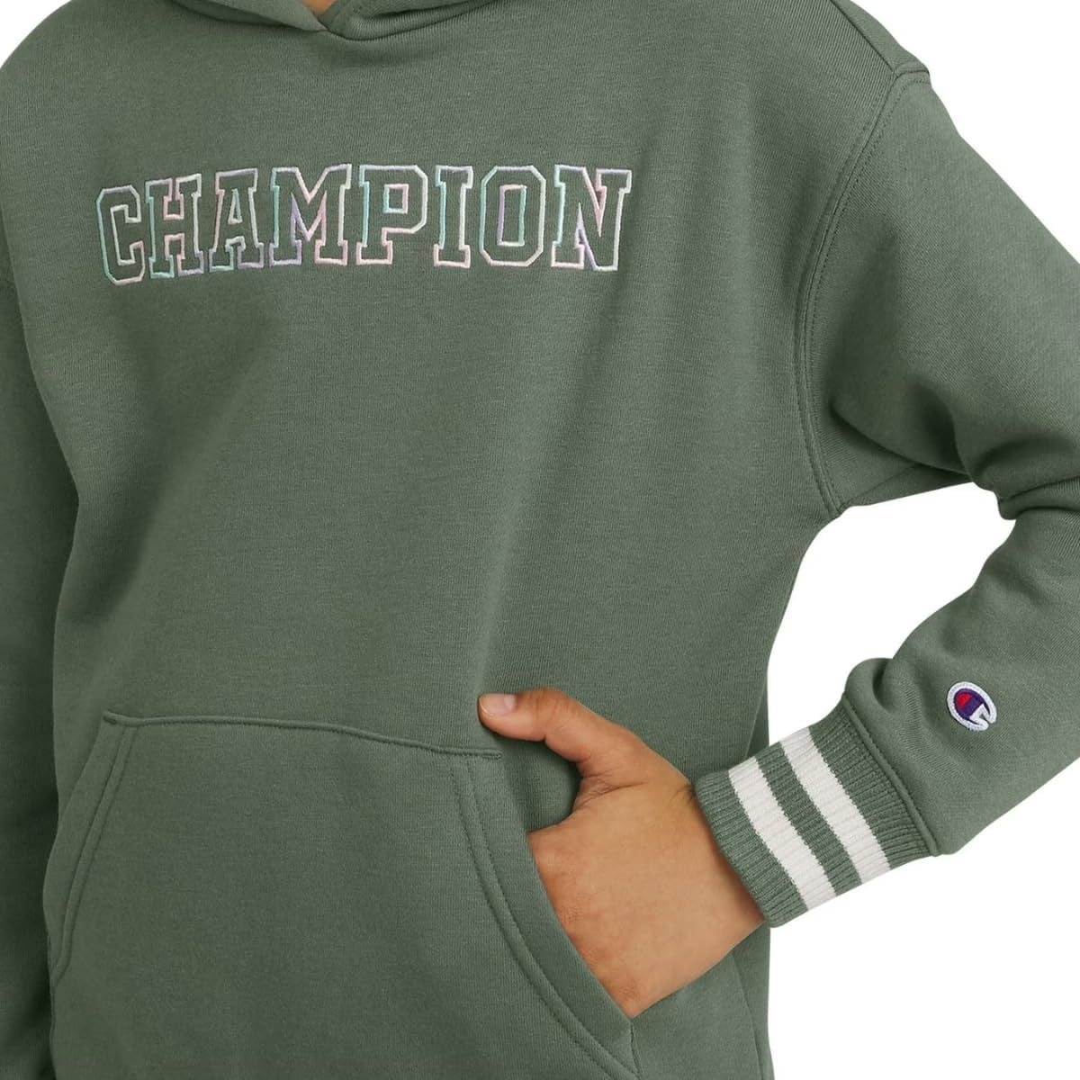 imageChampion Boys Boys Hoodie for Kids Sweatshirt Fleece Youth Pullover With HoodPine Green