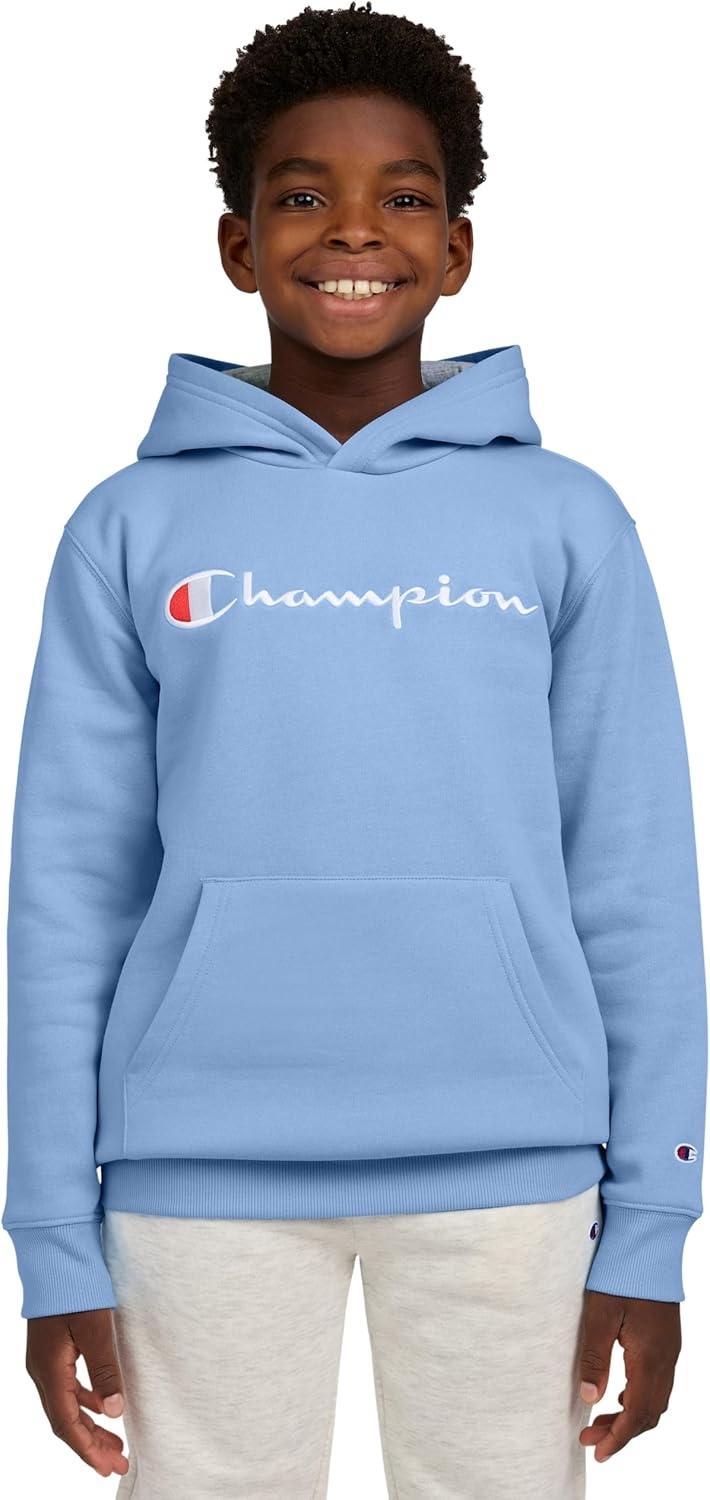 imageChampion Boys Boys Hoodie for Kids Sweatshirt Fleece Youth Pullover With HoodSignature Dutch Blue
