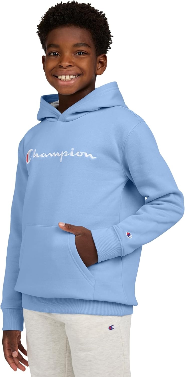 imageChampion Boys Boys Hoodie for Kids Sweatshirt Fleece Youth Pullover With HoodSignature Dutch Blue