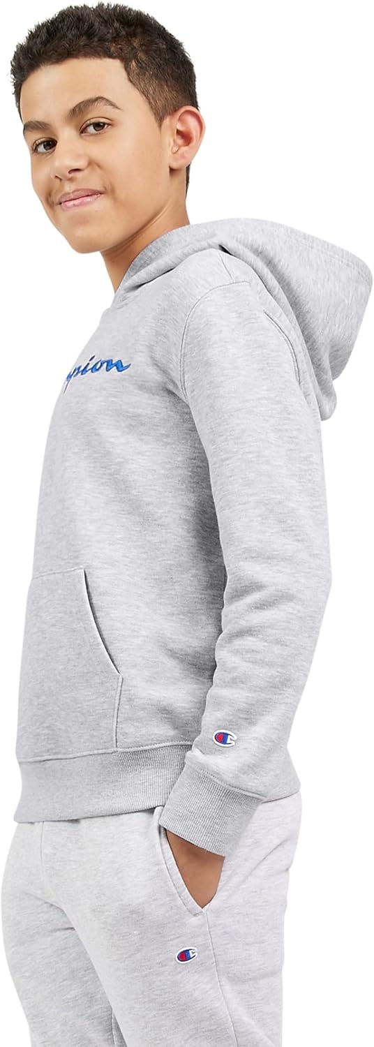 imageChampion Boys Boys Hoodie for Kids Sweatshirt Fleece Youth Pullover With HoodSignature Grey Heather
