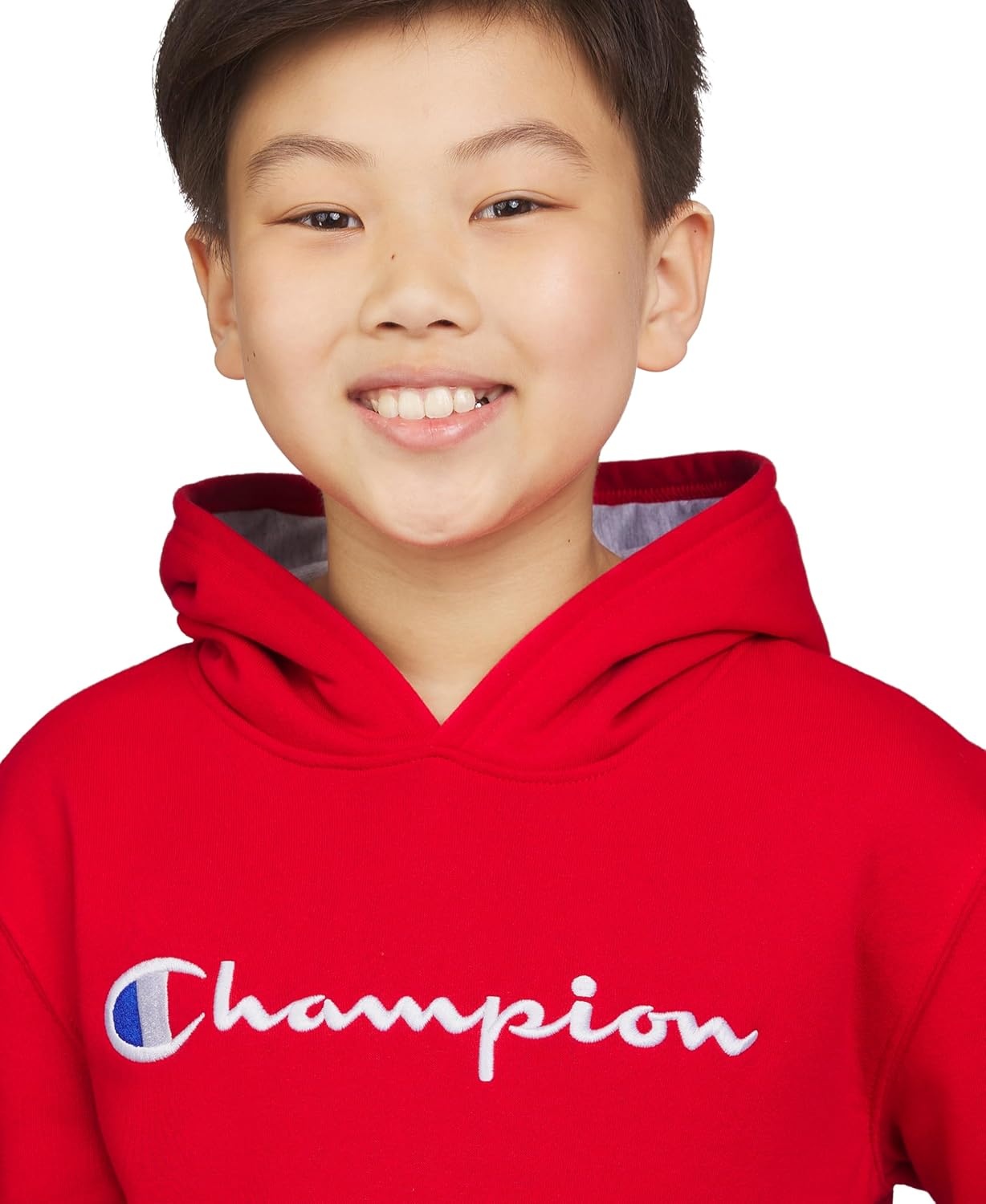 imageChampion Boys Boys Hoodie for Kids Sweatshirt Fleece Youth Pullover With HoodSignature Red