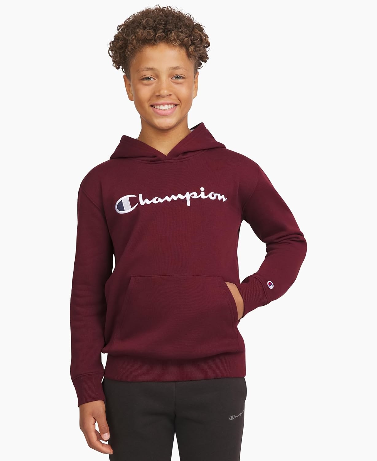 imageChampion Boys Boys Hoodie for Kids Sweatshirt Fleece Youth Pullover With HoodWine