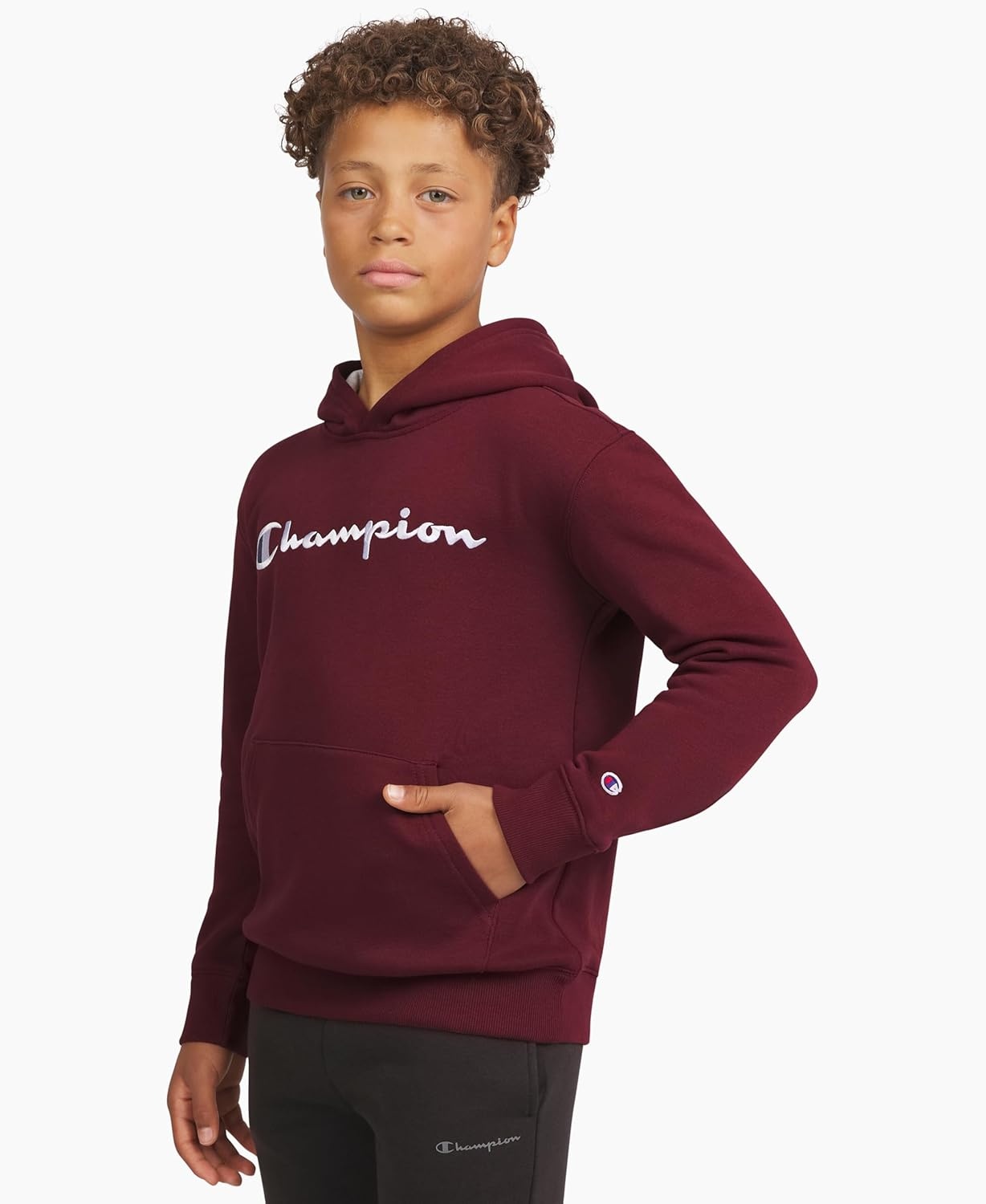 imageChampion Boys Boys Hoodie for Kids Sweatshirt Fleece Youth Pullover With HoodWine