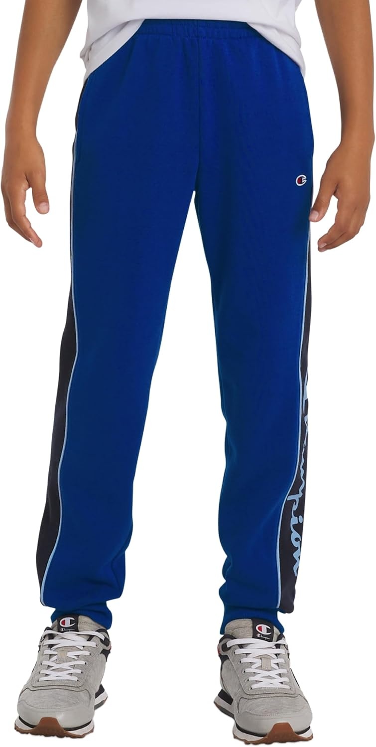 imageChampion Boys Boys Sweatpants Fleece Jogger PantsSurf Blue Stripe