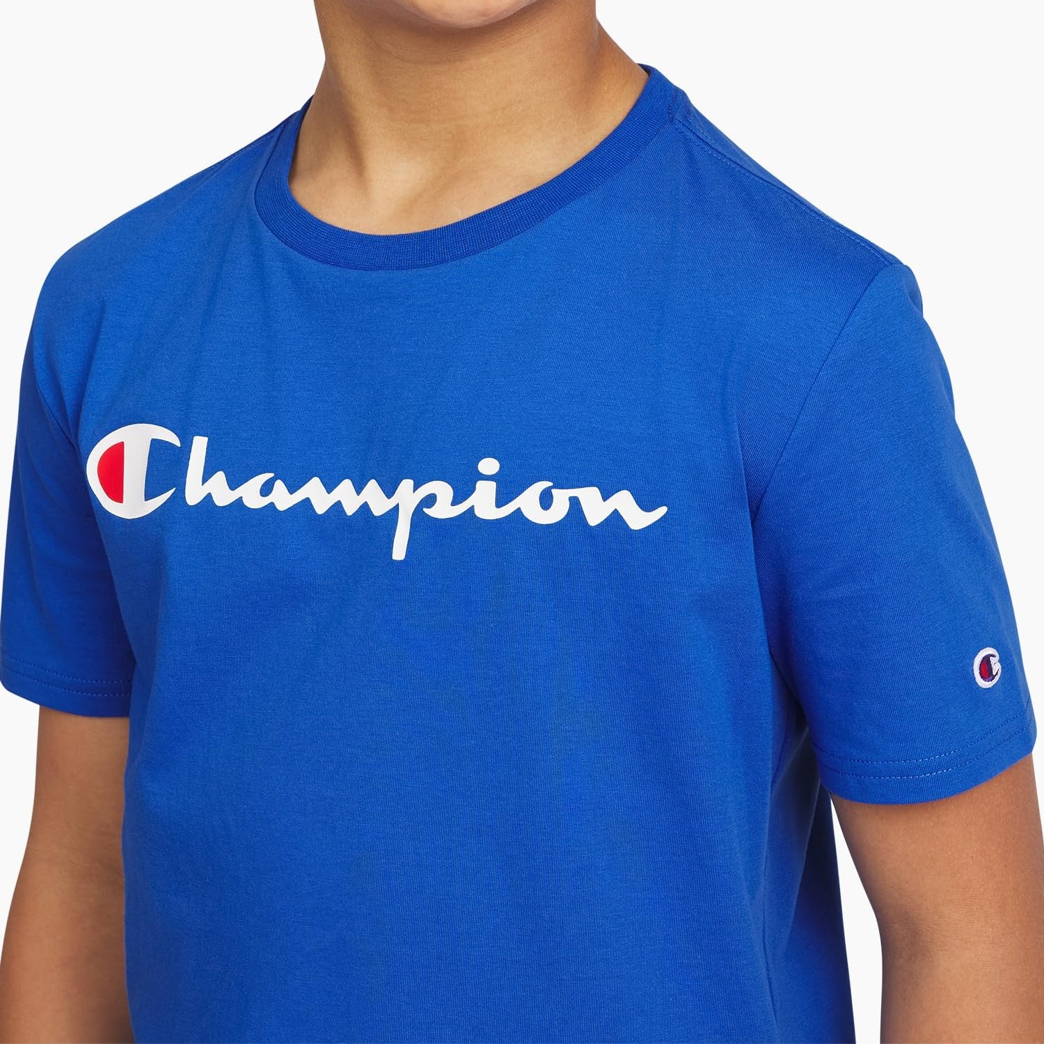 image:imageChampion Boys Champion Boys Tee Shirt Short Sleeve Logo TShirt for KidsCrash Blue
