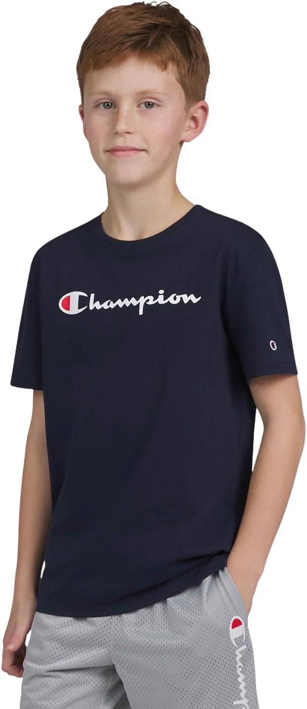 image:imageChampion Boys Champion Boys Tee Shirt Short Sleeve Logo TShirt for KidsSignature Dark Navy
