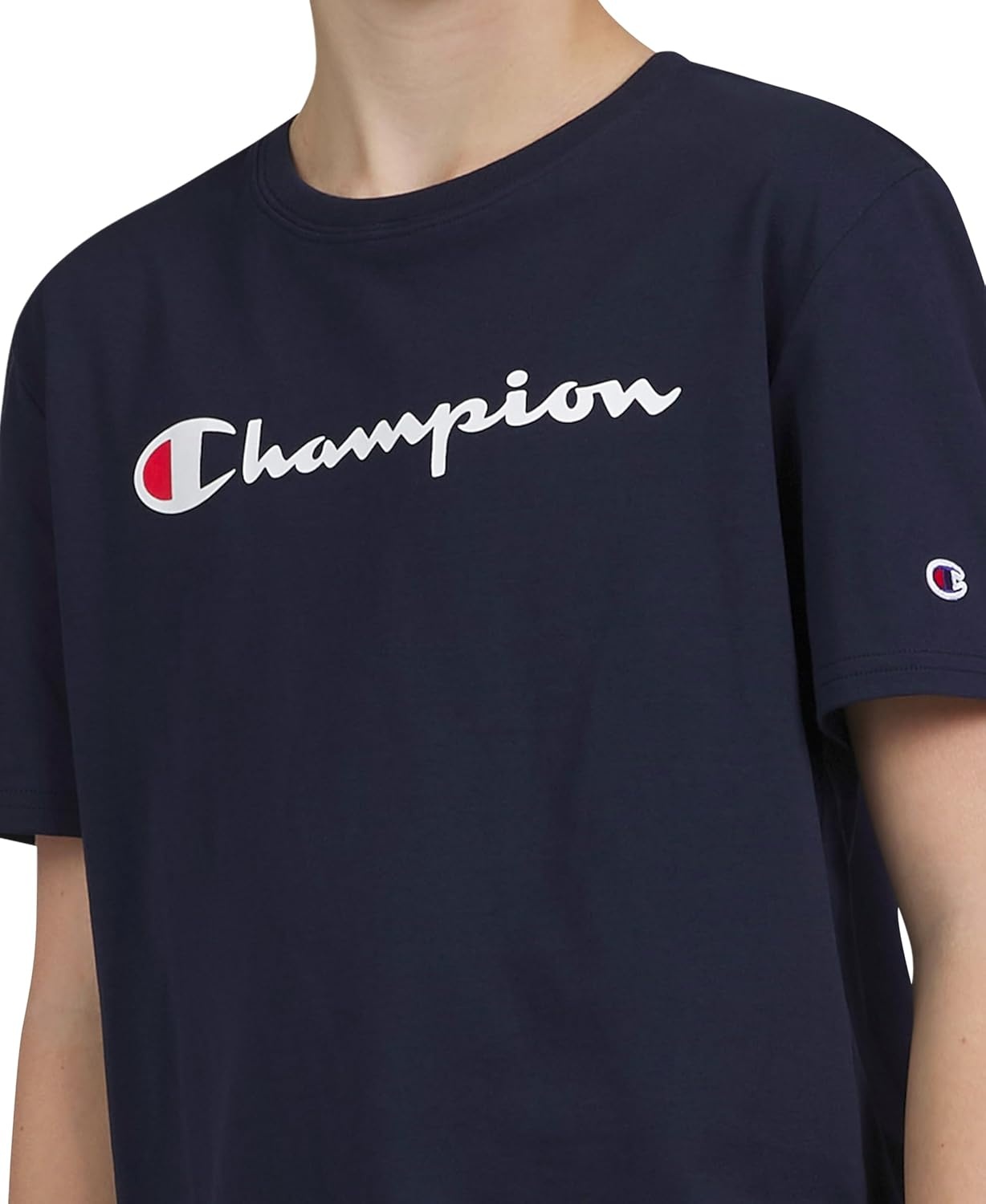 image:imageChampion Boys Champion Boys Tee Shirt Short Sleeve Logo TShirt for KidsSignature Dark Navy