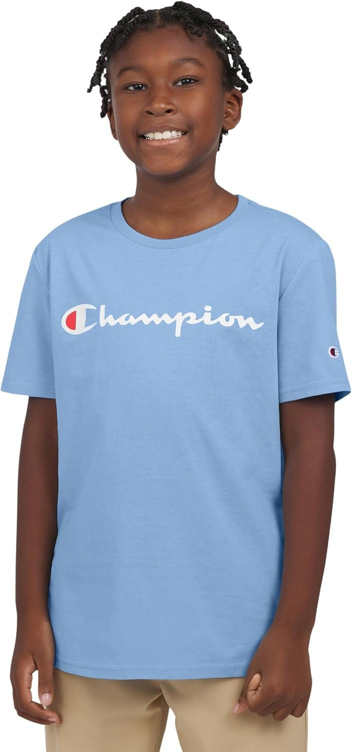 image:imageChampion Boys Champion Boys Tee Shirt Short Sleeve Logo TShirt for KidsSignature Dutch Blue
