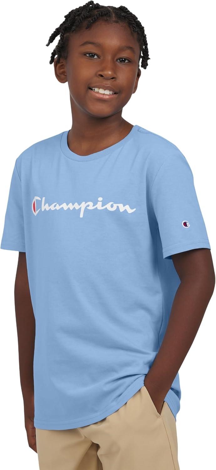 image:imageChampion Boys Champion Boys Tee Shirt Short Sleeve Logo TShirt for KidsSignature Dutch Blue