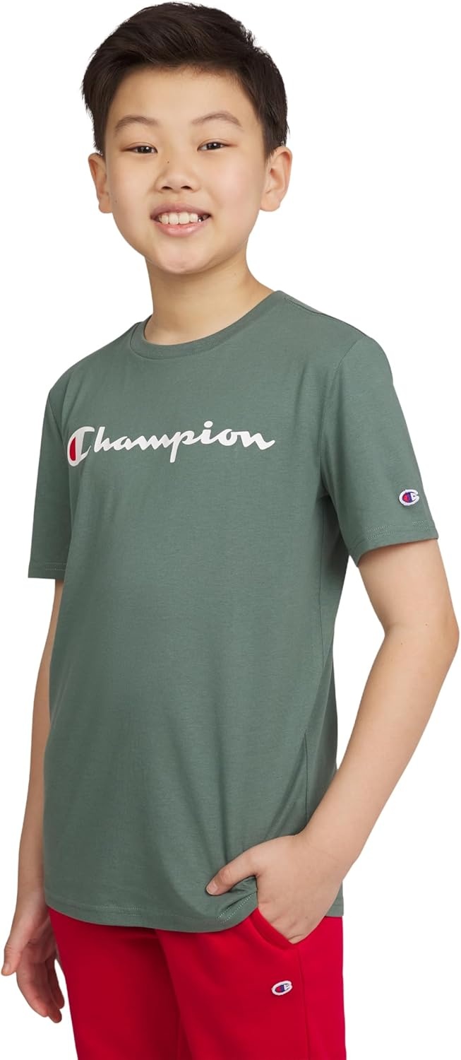 image:imageChampion Boys Champion Boys Tee Shirt Short Sleeve Logo TShirt for KidsSignature Forest Green