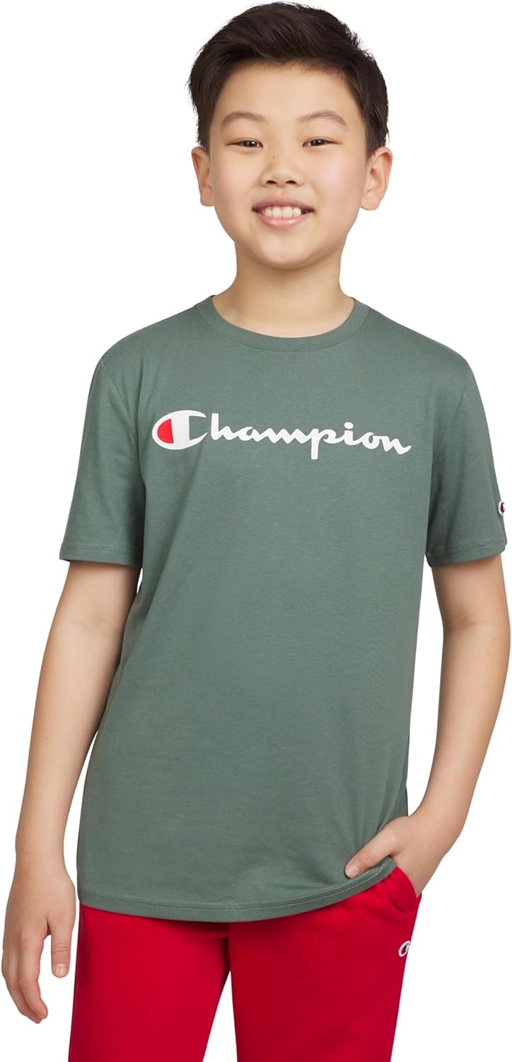 image:imageChampion Boys Champion Boys Tee Shirt Short Sleeve Logo TShirt for KidsSignature Forest Green
