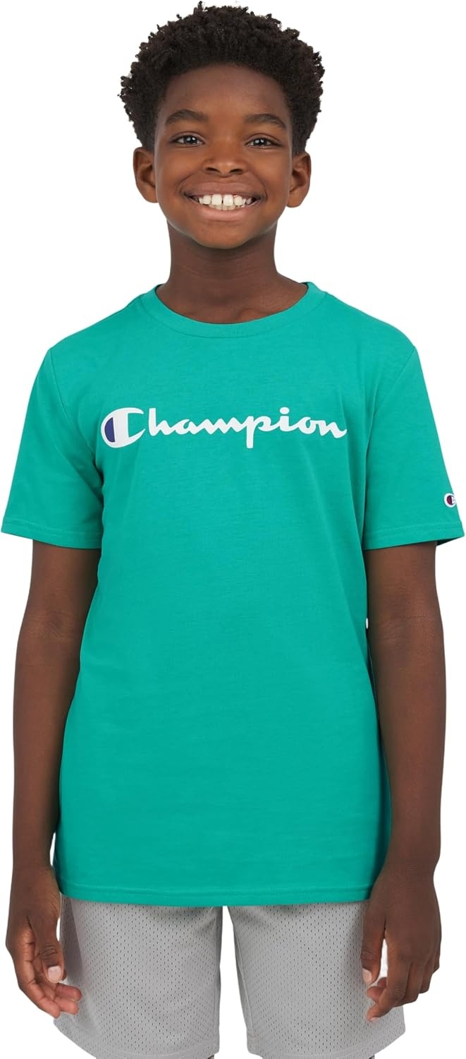 image:imageChampion Boys Champion Boys Tee Shirt Short Sleeve Logo TShirt for KidsSignature Oasis