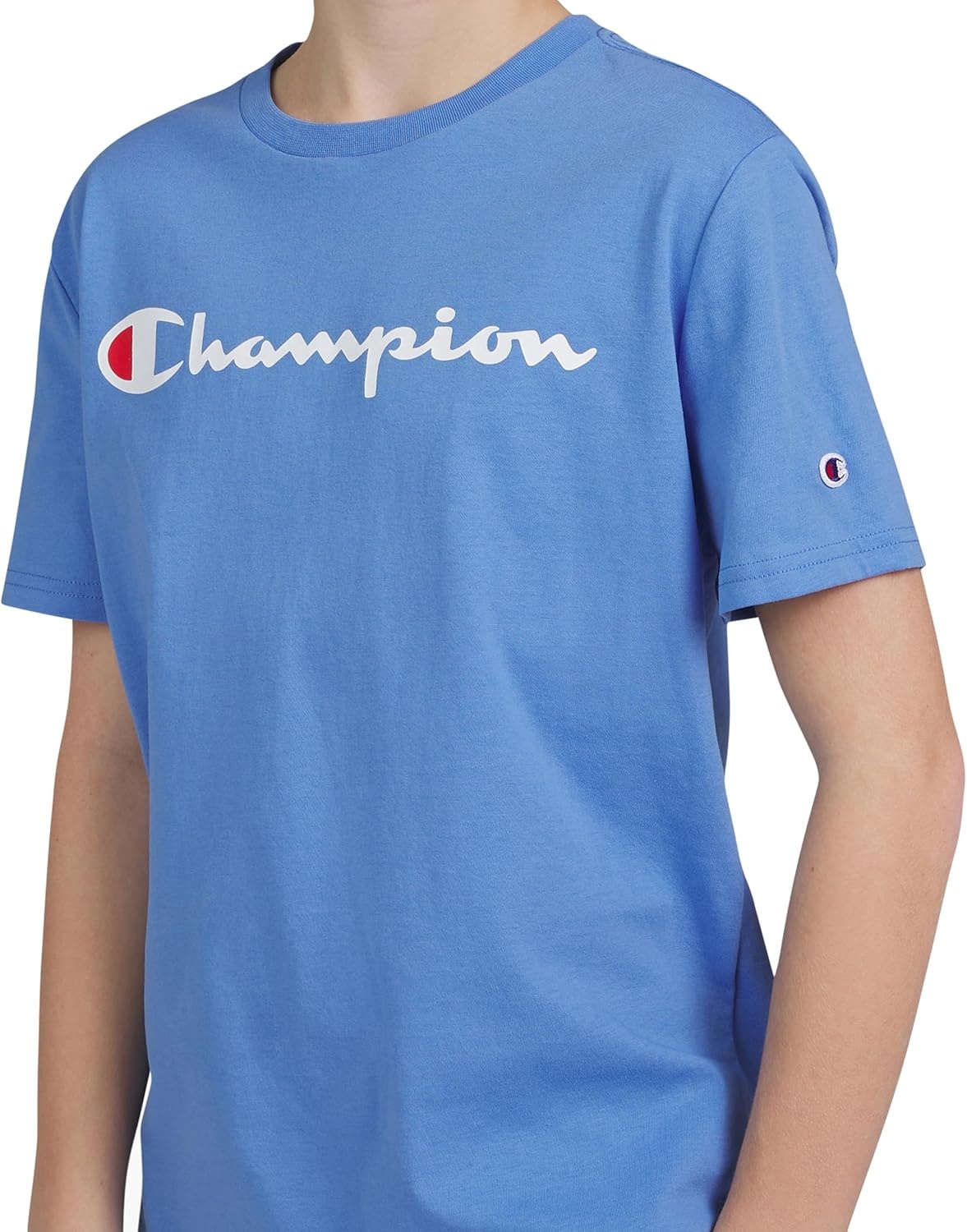 image:imageChampion Boys Champion Boys Tee Shirt Short Sleeve Logo TShirt for KidsSignature Retro Blue