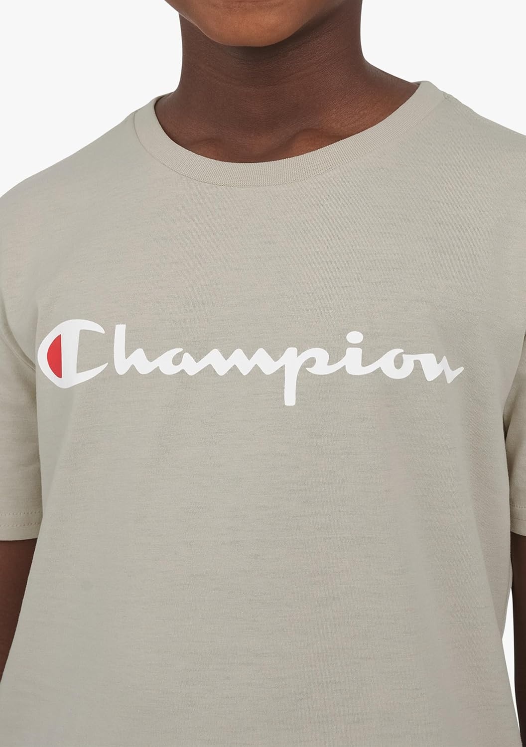 image:imageChampion Boys Champion Boys Tee Shirt Short Sleeve Logo TShirt for KidsSignature Sand Khaki