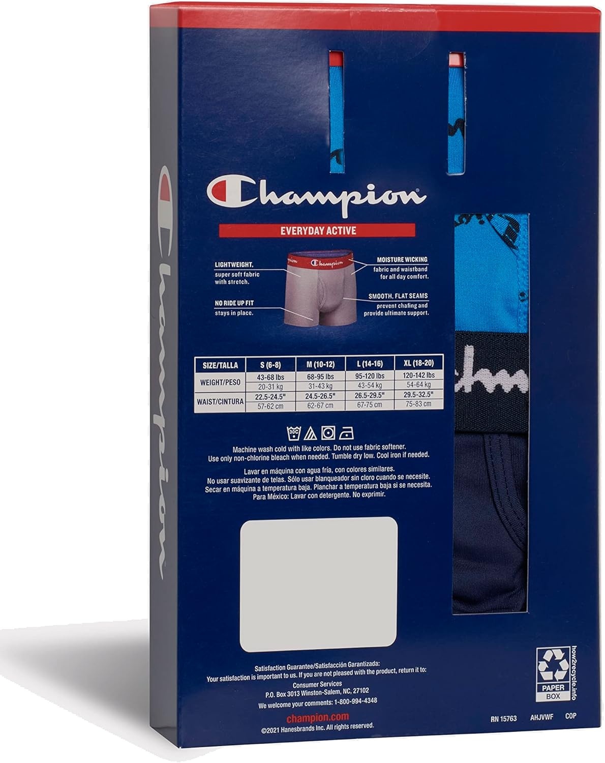 imageChampion Boys Everyday Active Lightweight Stretch Boxer Briefs 4 Pack SxlNavyGreenCamoScripts