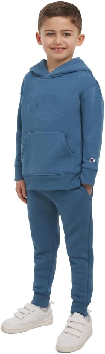 imageChampion Boys Jogger Set Fleece Hoodie and Sweatpants TracksuitDusty Blue