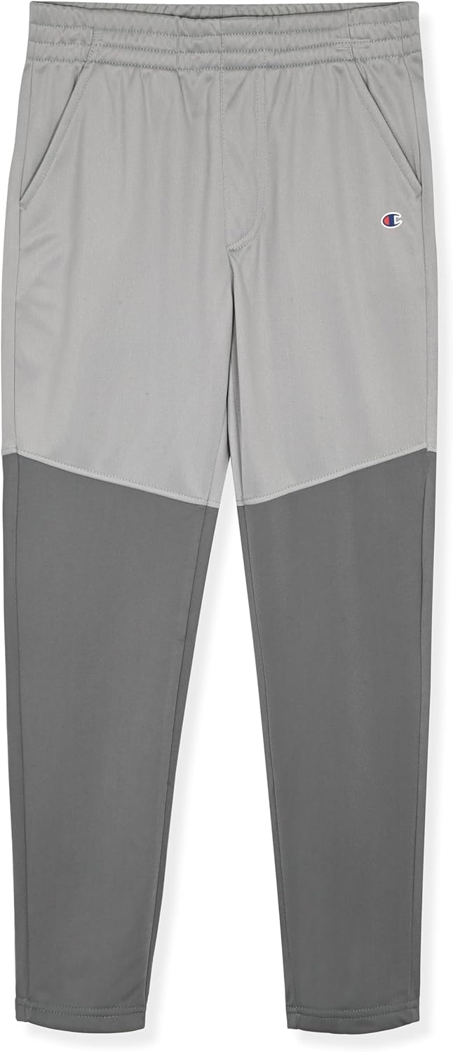 imageChampion Boys Jogger Set Fleece Hoodie and Sweatpants TracksuitGrey Colorblock