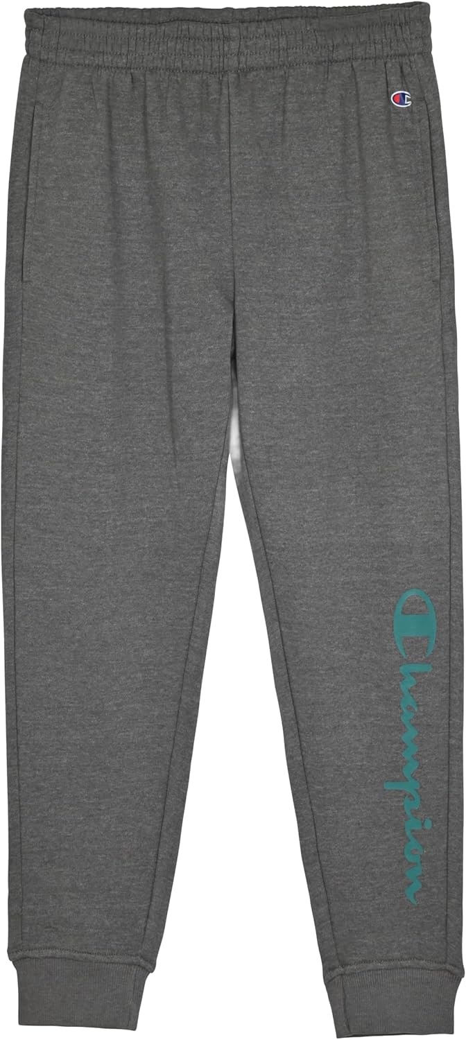 imageChampion Boys Jogger Set Fleece Hoodie and Sweatpants TracksuitMedium Heather Grey