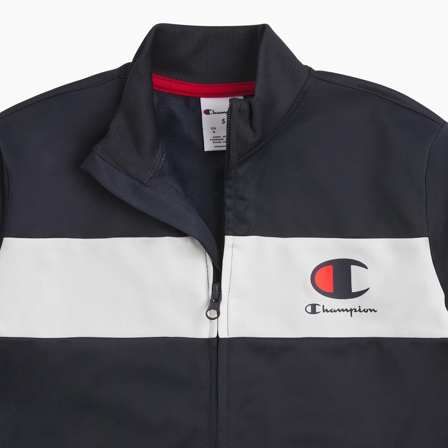 imageChampion Boys Jogger Set Fleece Hoodie and Sweatpants TracksuitNavy Red