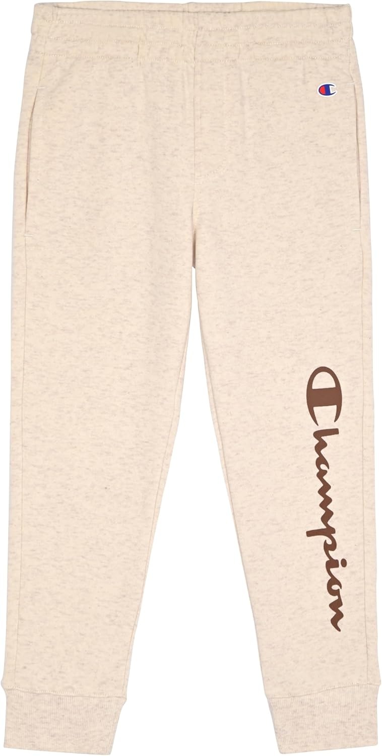 imageChampion Boys Jogger Set Fleece Hoodie and Sweatpants TracksuitOatmeal Heather