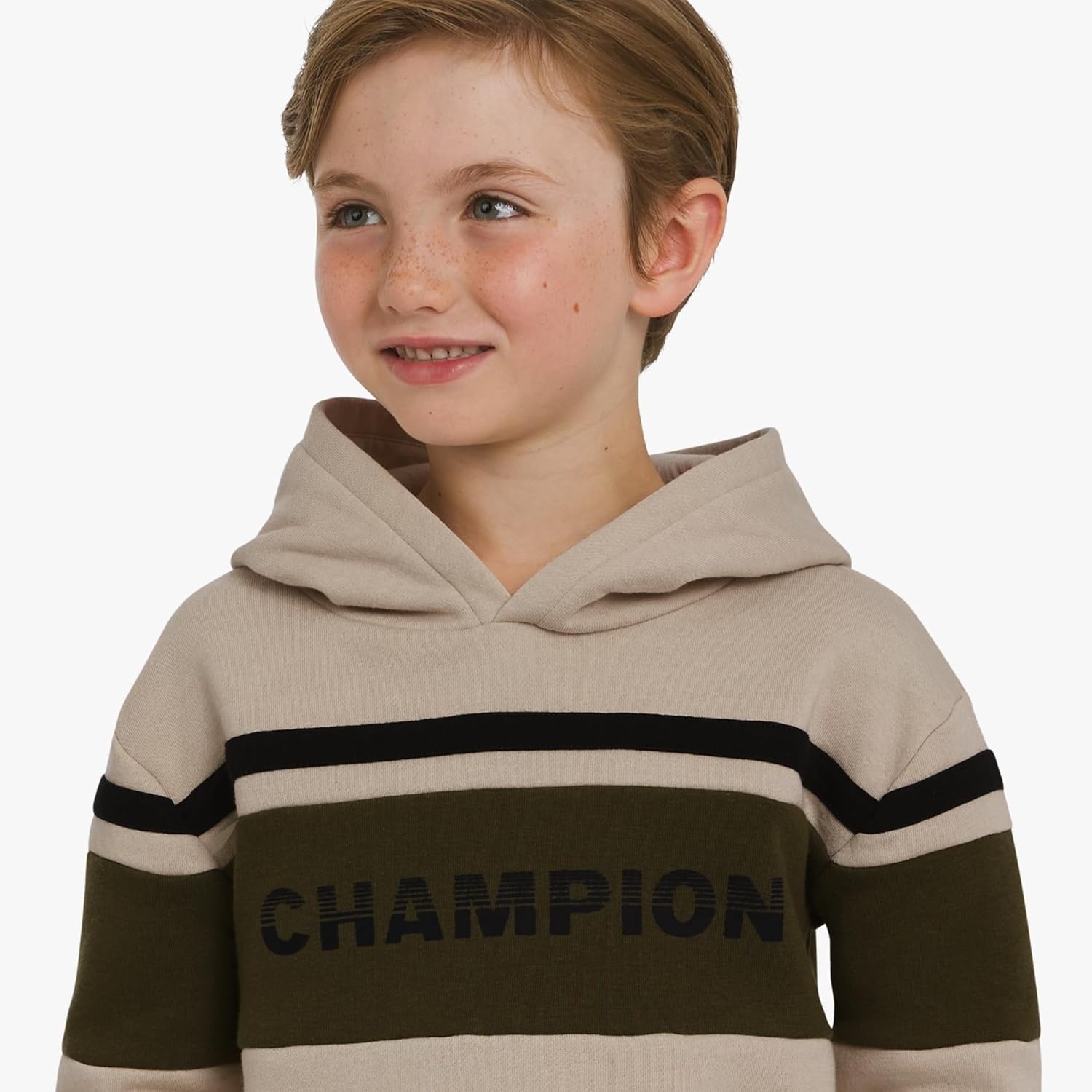 imageChampion Boys Jogger Set Fleece Hoodie and Sweatpants TracksuitSand Khaki