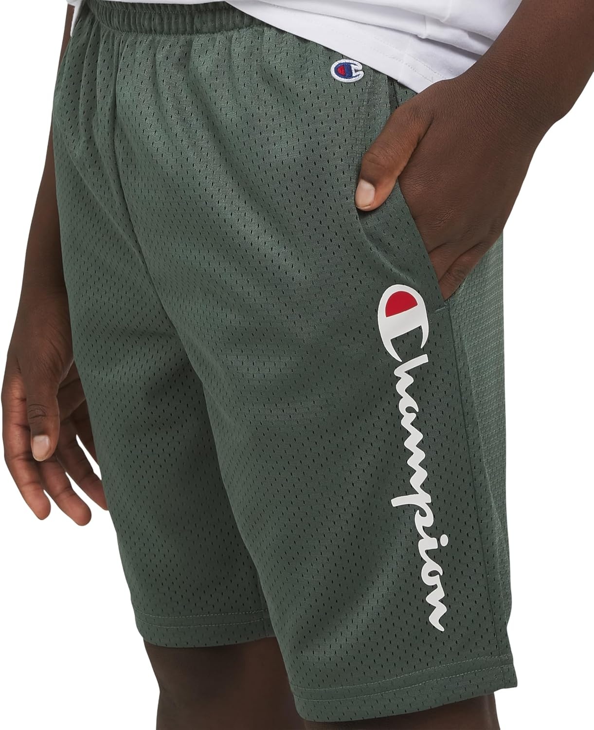 image:imageChampion Boys Shorts Athletic Mesh Basketball Shorts for BoysSignature Dark Forest