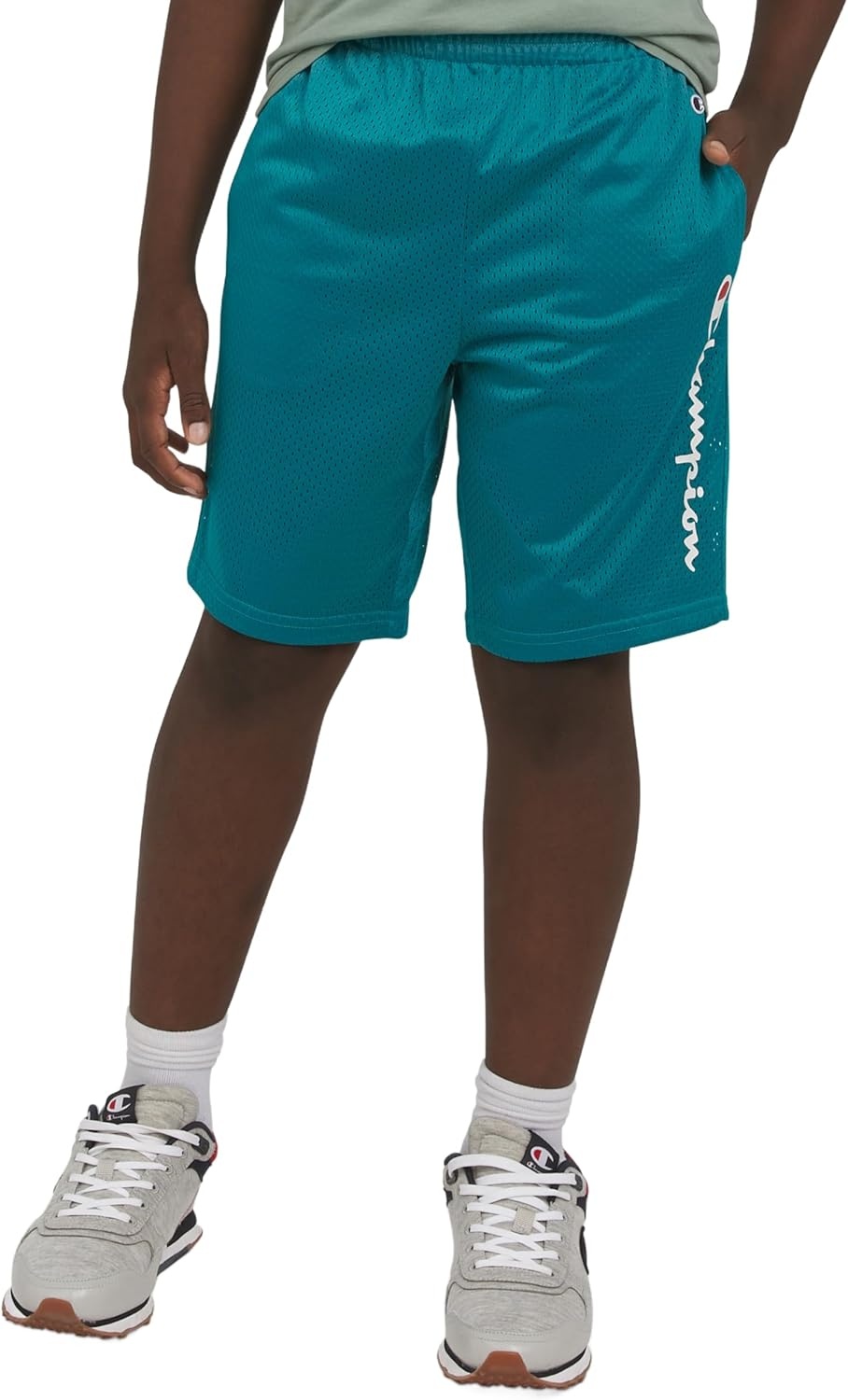 image:imageChampion Boys Shorts Athletic Mesh Basketball Shorts for BoysSignature Tile Blue