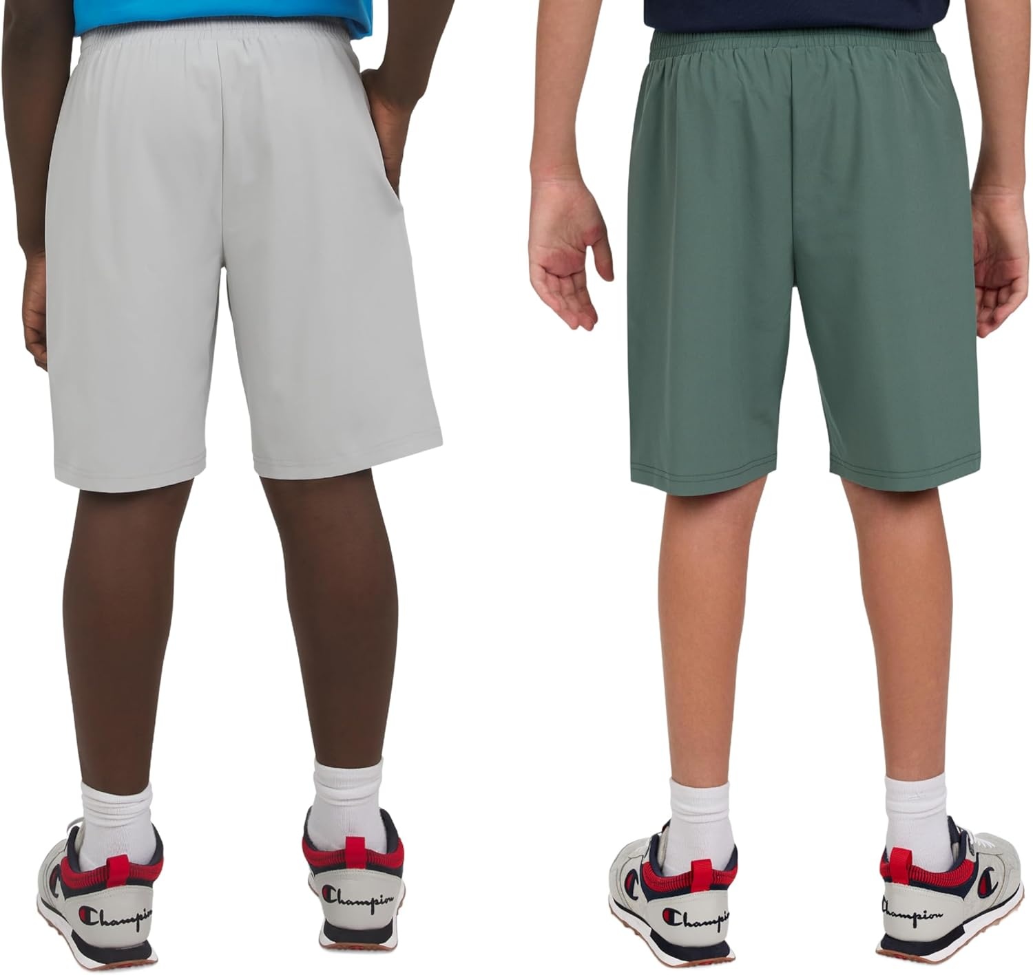 image:imageChampion Boys Shorts for Kids Athletic 2 Pack Lightweight Hybrid ShortDark Forest Grey