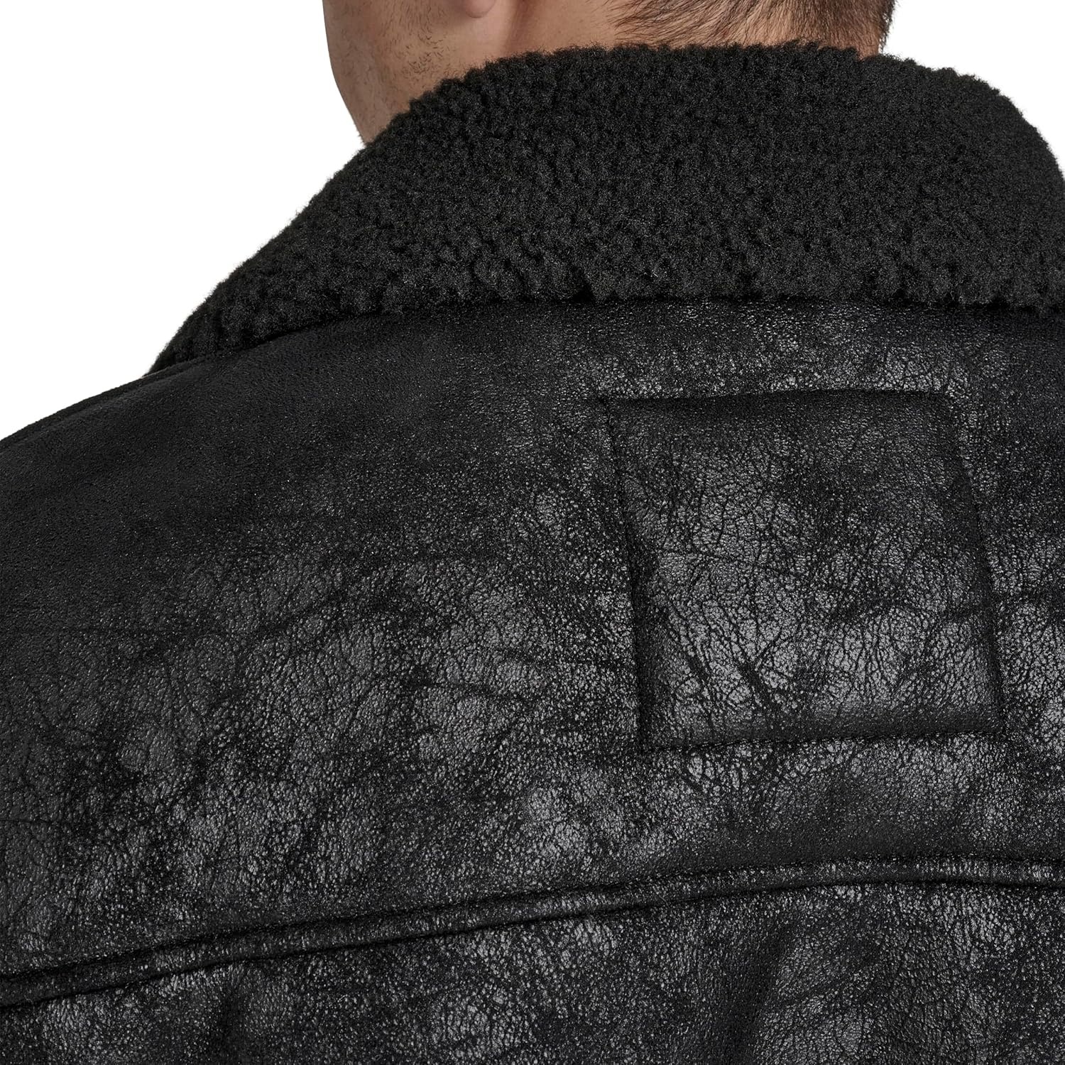 image:imageChampion Mens Letterman Varsity Bomber Jacket With PatchesBlack Faux Shearling
