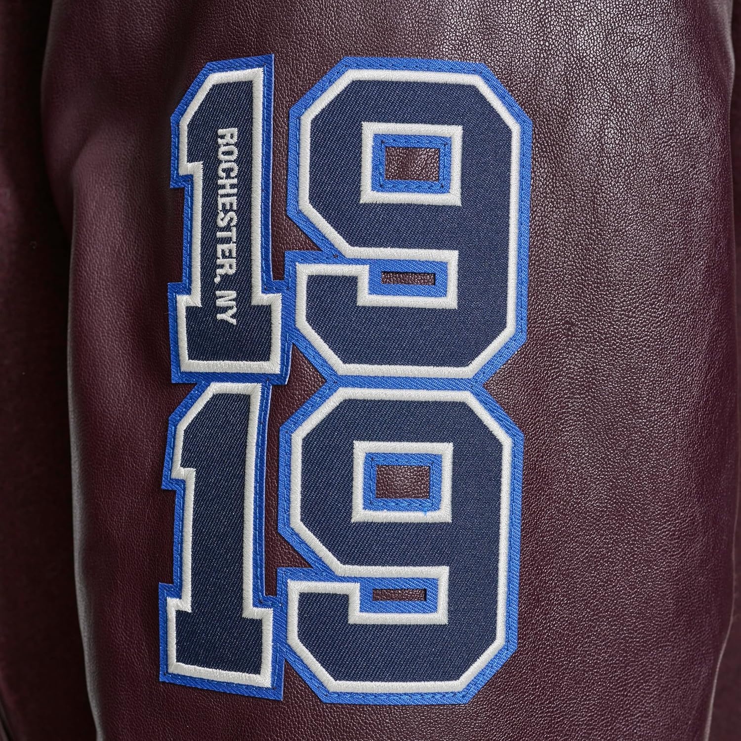 image:imageChampion Mens Letterman Varsity Bomber Jacket With PatchesWine