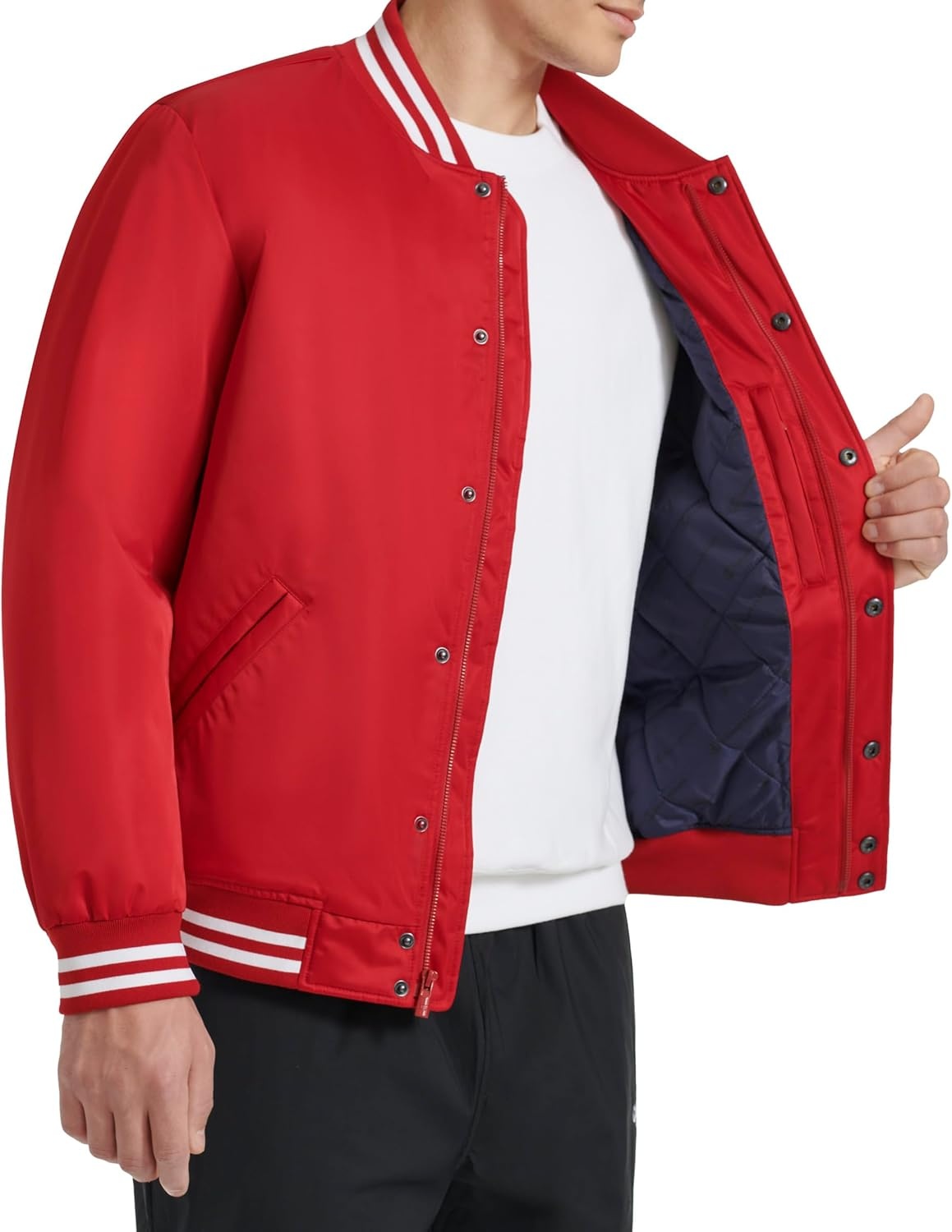 image:imageChampion Mens Logo Stripedtrim Varsity JacketChili Pepper