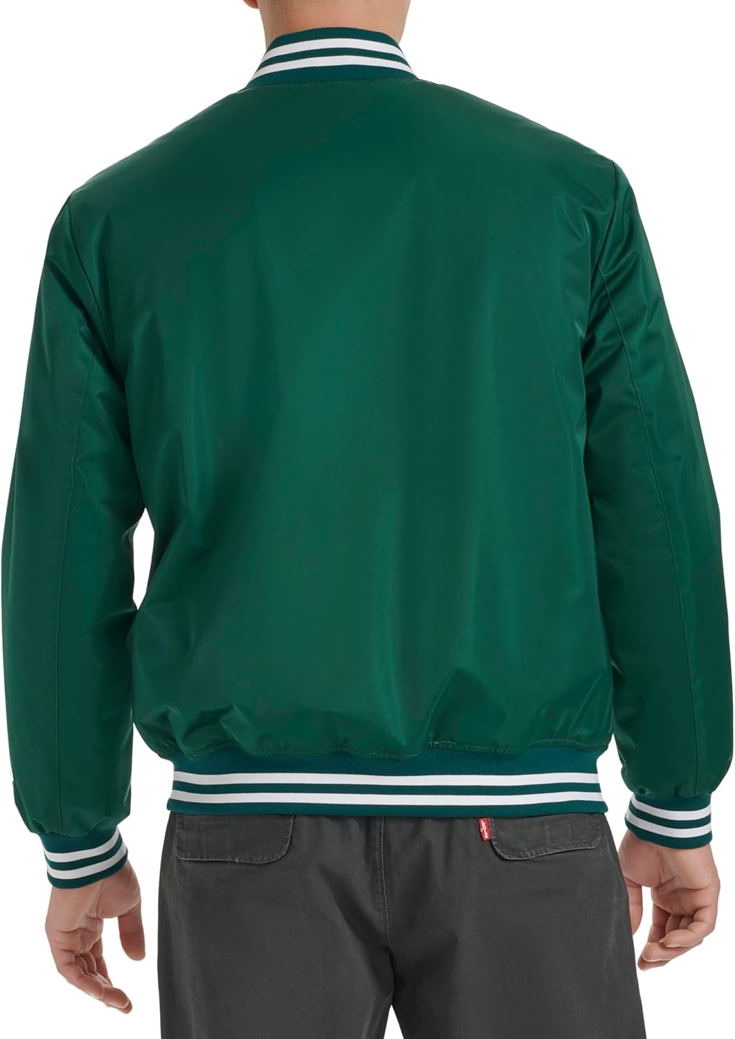image:imageChampion Mens Logo Stripedtrim Varsity JacketRain Forest