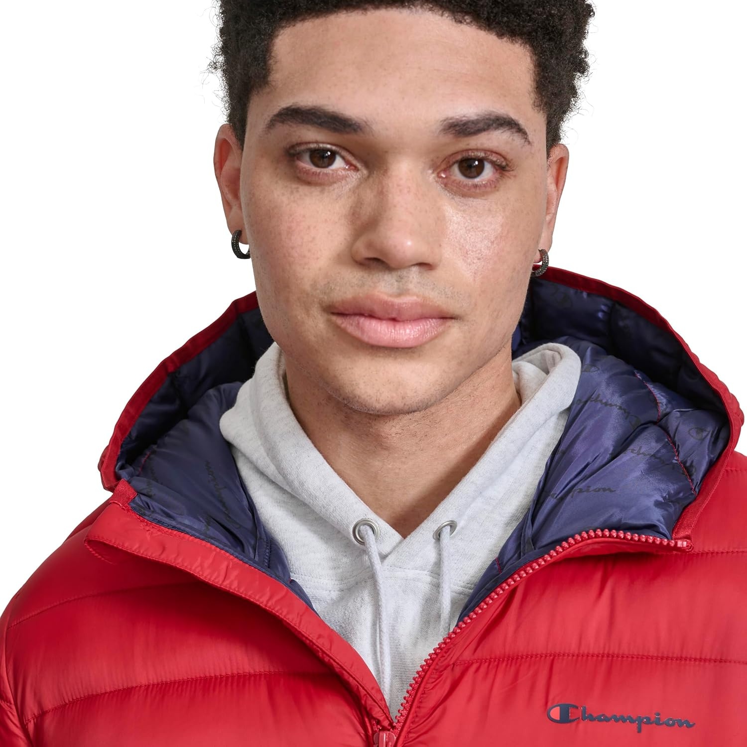 image:imageChampion Mens Performance Lightweight Puffer Jacket With HoodChili Pepper