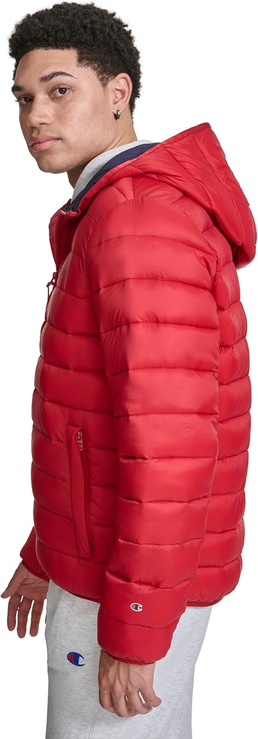 image:imageChampion Mens Performance Lightweight Puffer Jacket With HoodChili Pepper