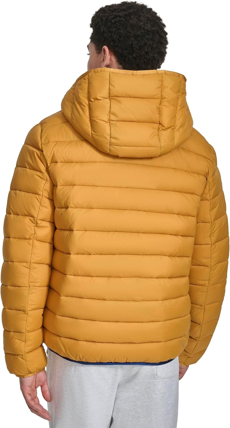 image:imageChampion Mens Performance Lightweight Puffer Jacket With HoodSunflower Combo