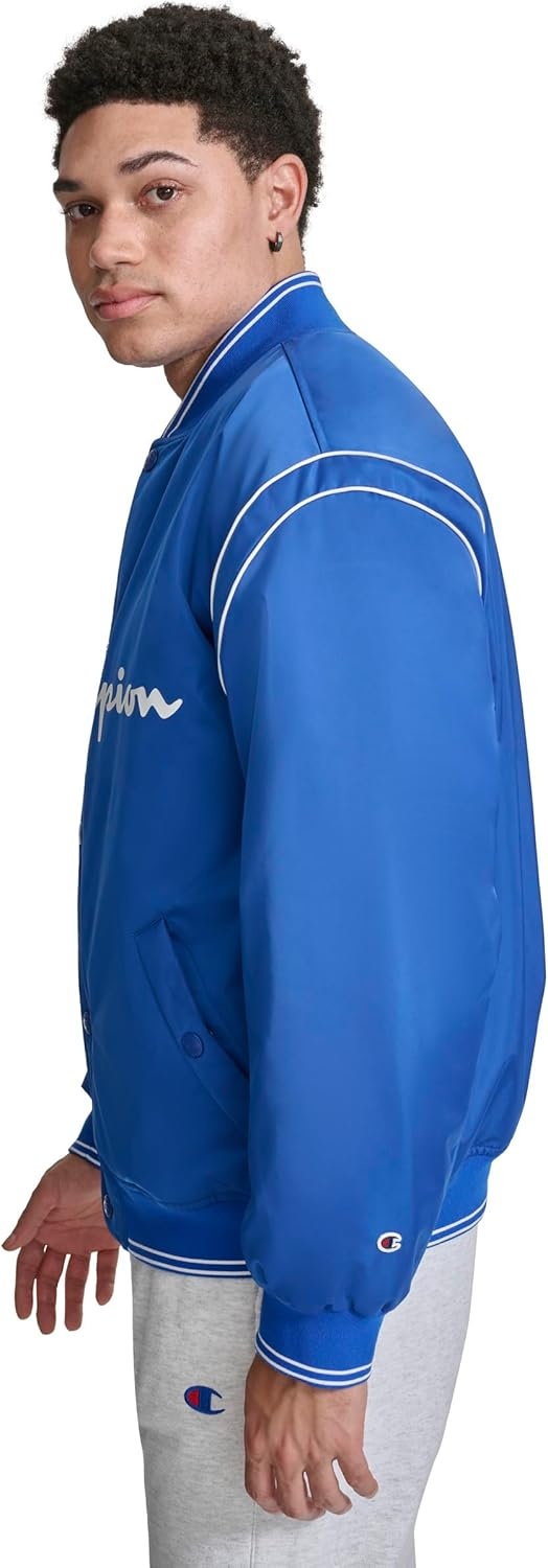 image:imageChampion Mens Satin Varsity Bomber Jacket With LogoSurf the Web
