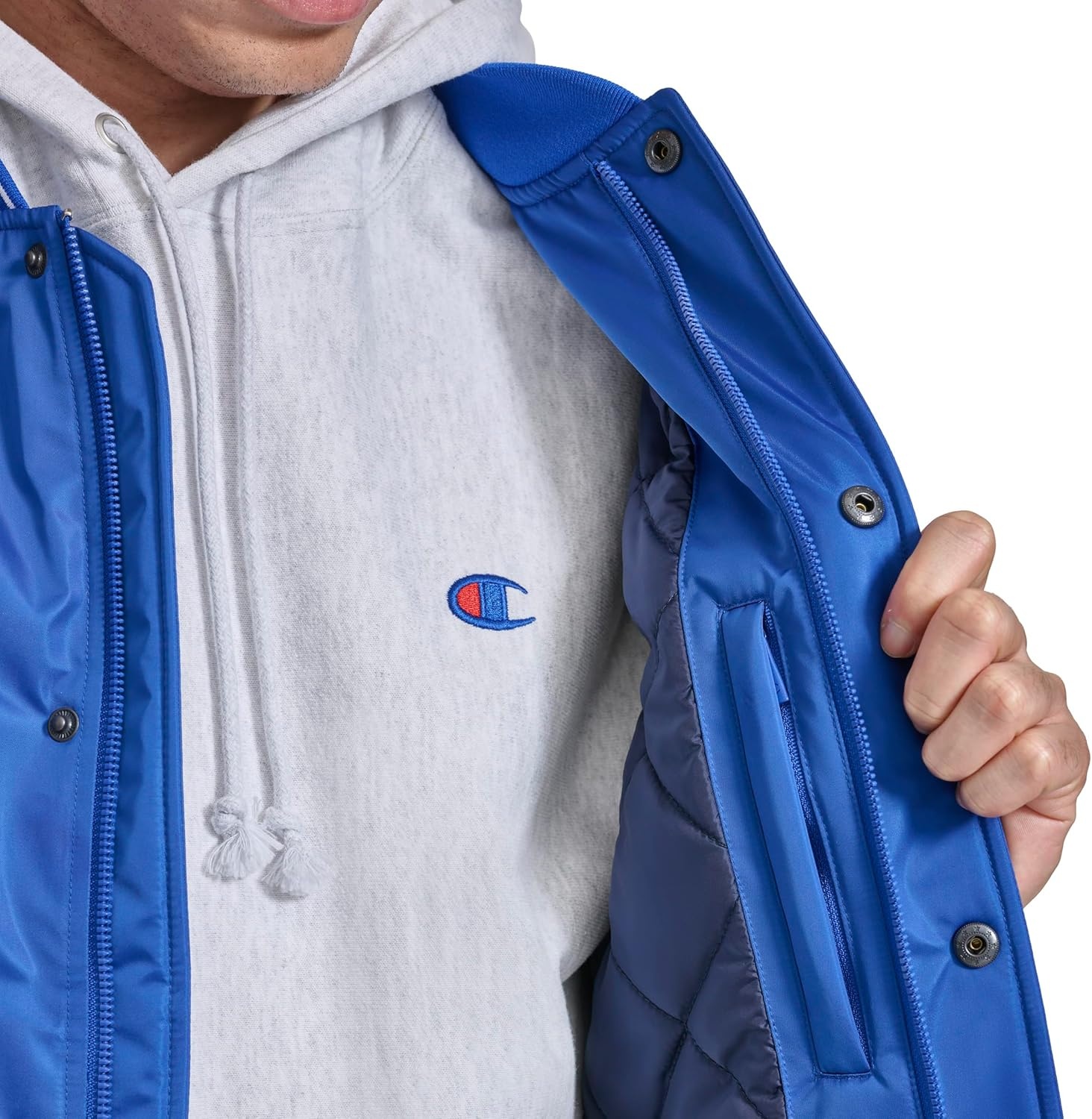 image:imageChampion Mens Satin Varsity Bomber Jacket With LogoSurf the Web