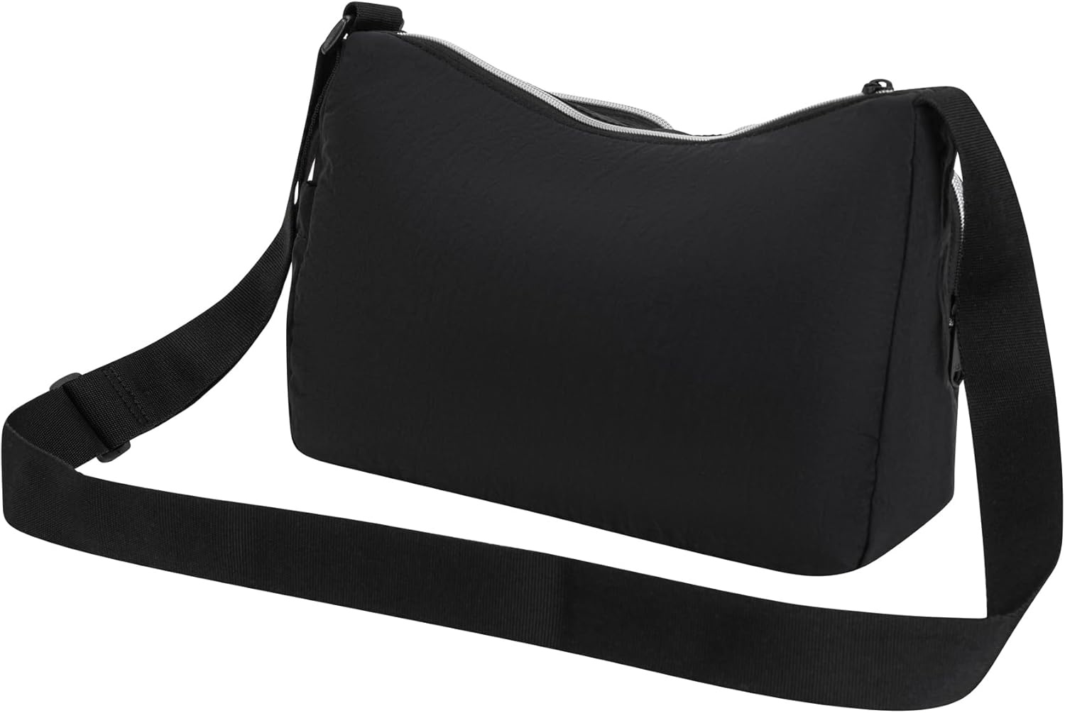 image:imageChampion Quartz Small Messenger Bag in Crinkle Nylon with Adjustable Strap Water Bottle Pocket for Work Travel CommuteBlack