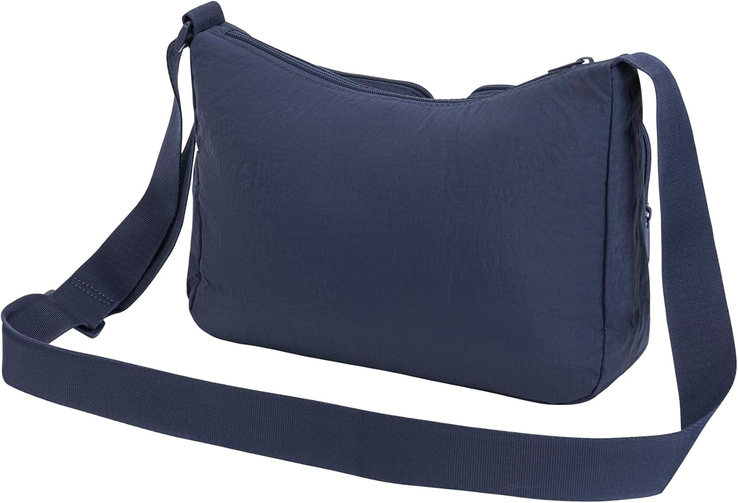 image:imageChampion Quartz Small Messenger Bag in Crinkle Nylon with Adjustable Strap Water Bottle Pocket for Work Travel CommuteBlue Ink