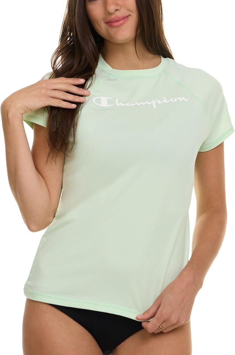 image:imageChampion Rash Guard for Women Womens Rash Guard Short Sleeve Shirts Rashguard Swim Shirt Women UPF 50 SPF amp UV ProtectionLime