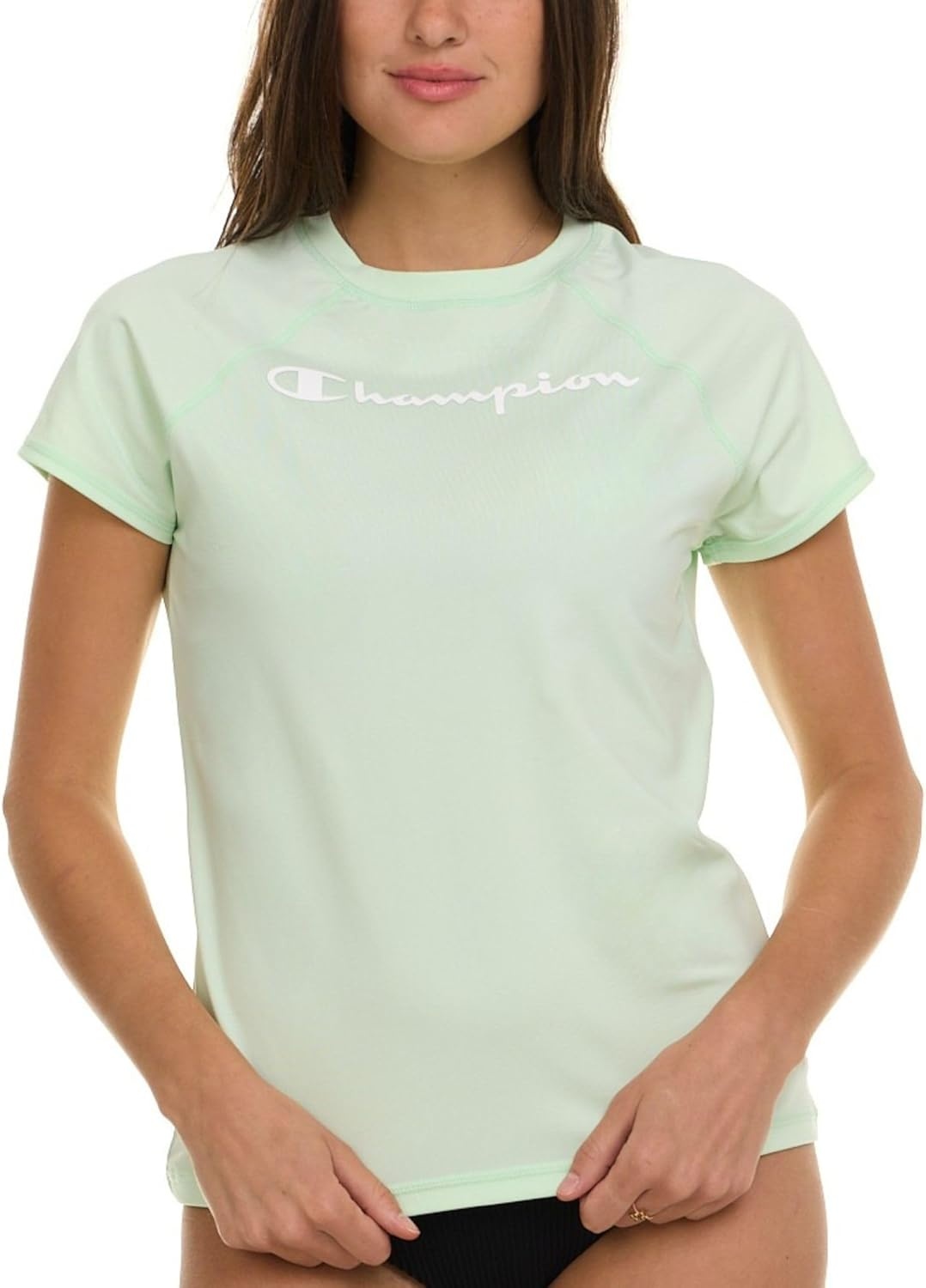 image:imageChampion Rash Guard for Women Womens Rash Guard Short Sleeve Shirts Rashguard Swim Shirt Women UPF 50 SPF amp UV ProtectionLime