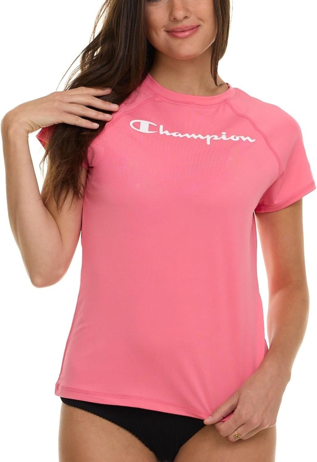 image:imageChampion Rash Guard for Women Womens Rash Guard Short Sleeve Shirts Rashguard Swim Shirt Women UPF 50 SPF amp UV ProtectionPink