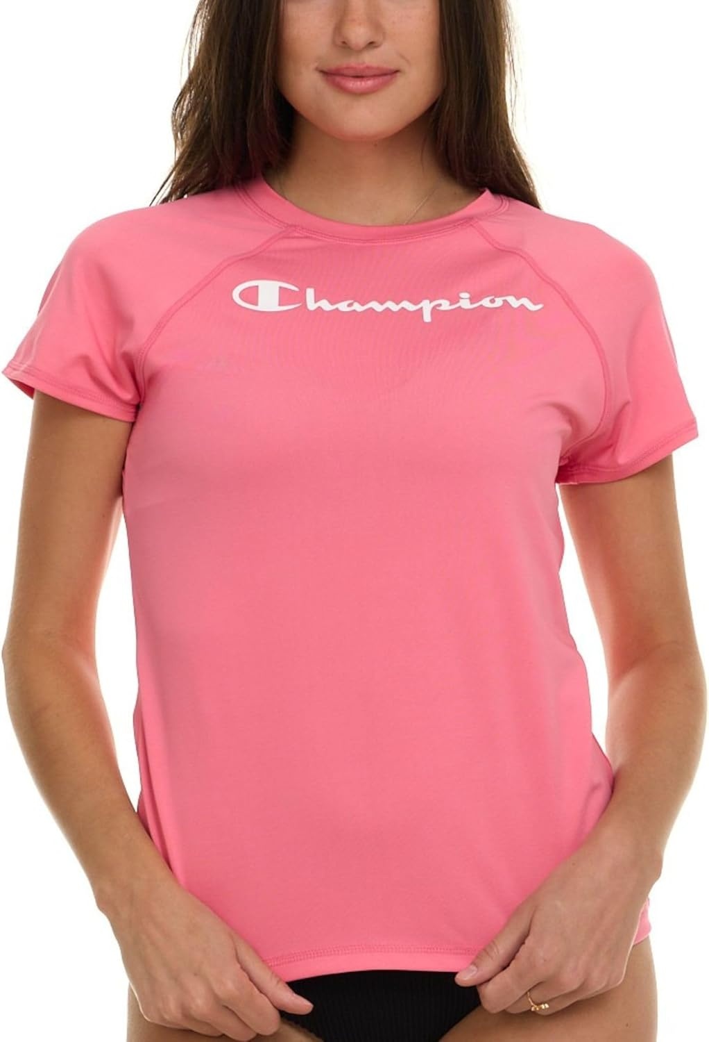 image:imageChampion Rash Guard for Women Womens Rash Guard Short Sleeve Shirts Rashguard Swim Shirt Women UPF 50 SPF amp UV ProtectionPink