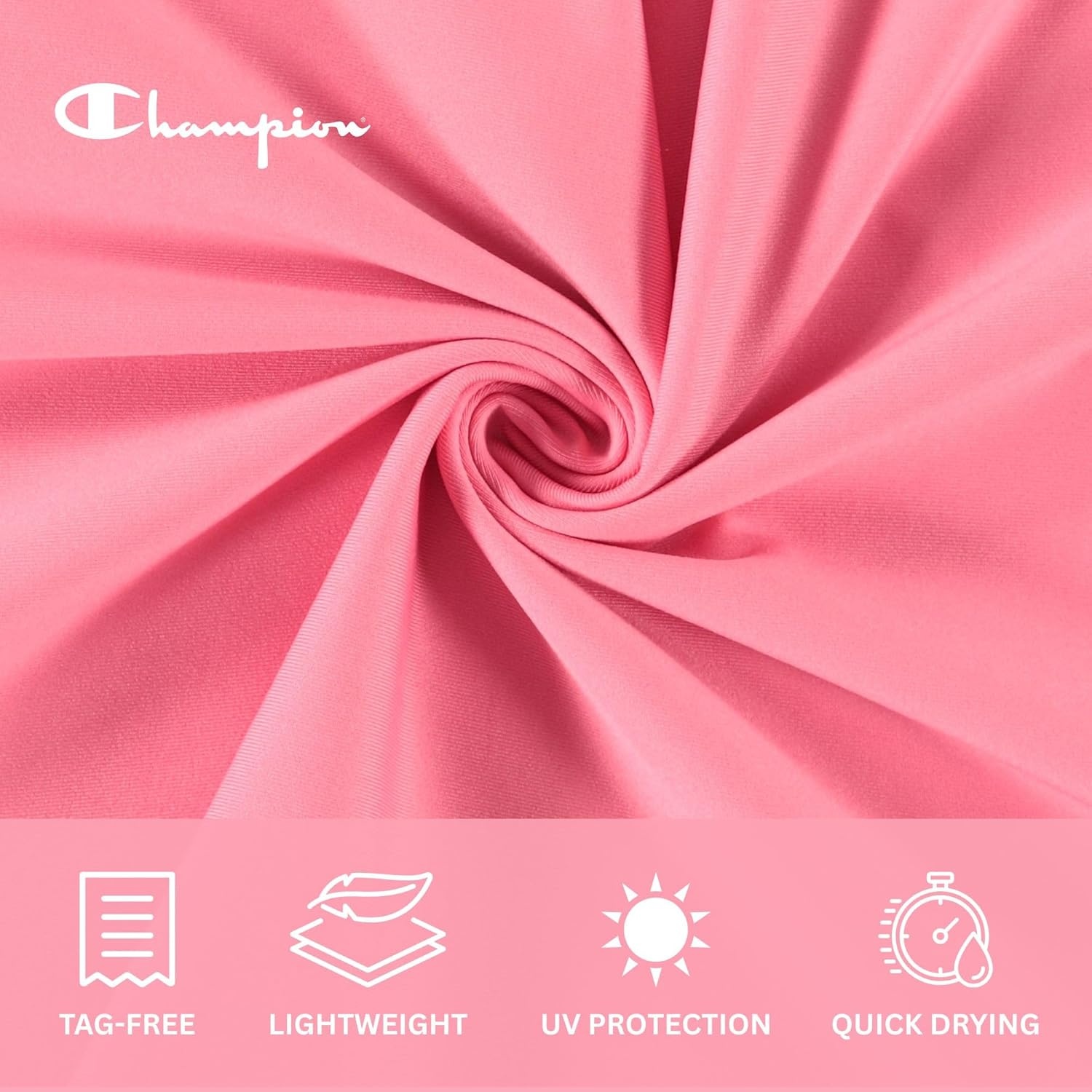 image:imageChampion Rash Guard for Women Womens Rash Guard Short Sleeve Shirts Rashguard Swim Shirt Women UPF 50 SPF amp UV ProtectionPink