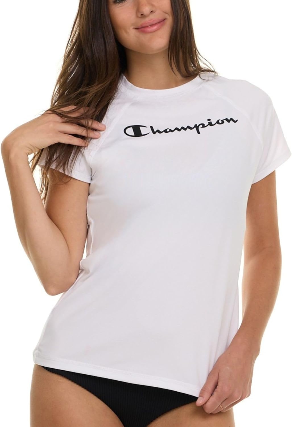 image:imageChampion Rash Guard for Women Womens Rash Guard Short Sleeve Shirts Rashguard Swim Shirt Women UPF 50 SPF amp UV ProtectionWhite