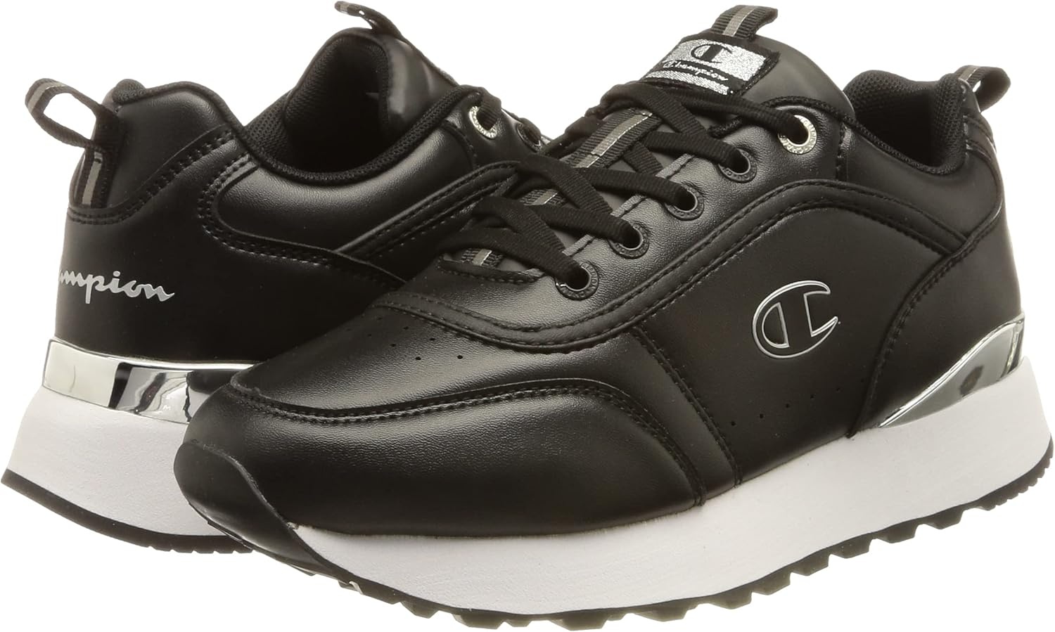 image:imageChampion Womens LowtopBlack Silver Kk002