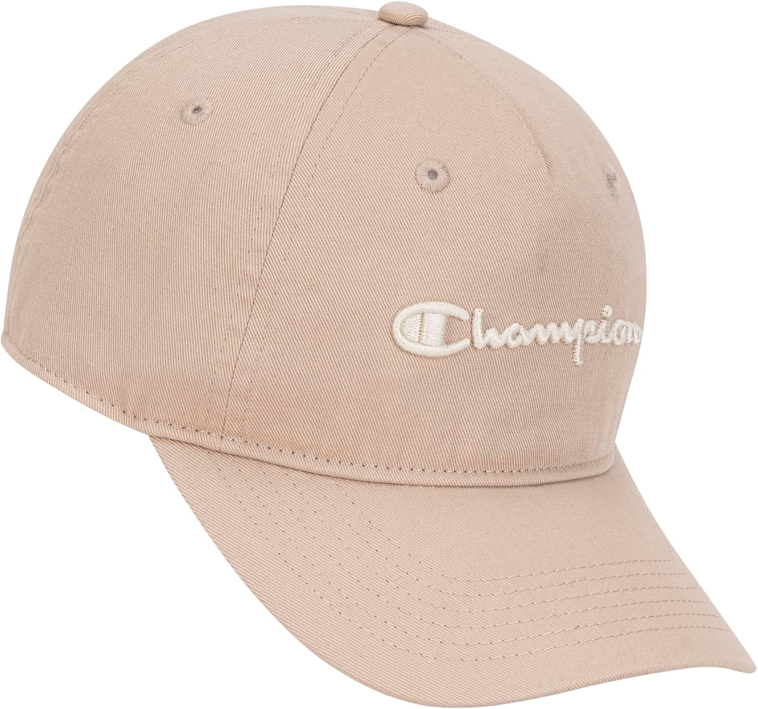 image:imageChampion Womens Script Embroidery Washed Cotton Twill Adjustable Baseball CapChampagne Frost